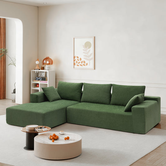 Green Modular Minimalist Sectional Sofa