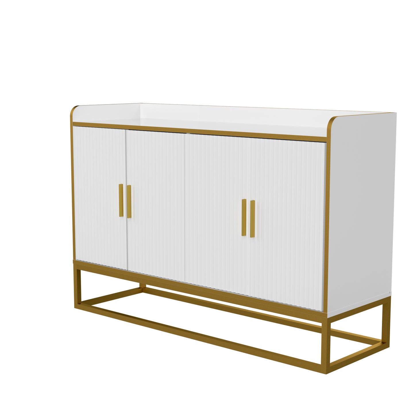 White Modern Kitchen Buffet Storage Cabinet