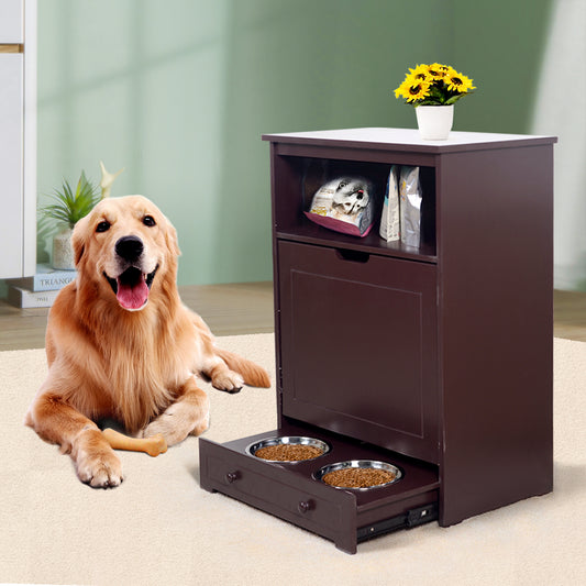 Pet Feeder Station with Storage