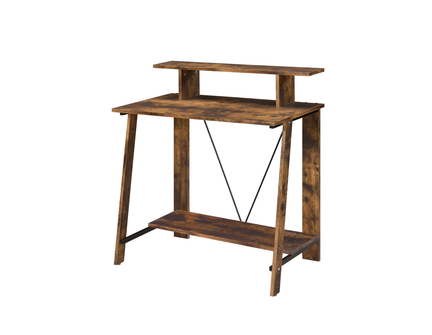 Writing Desk, Weathered Oak & Black Finish